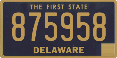 DE license plate 875958