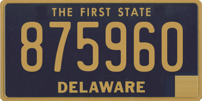 DE license plate 875960