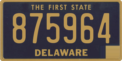 DE license plate 875964