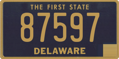 DE license plate 87597