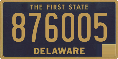 DE license plate 876005