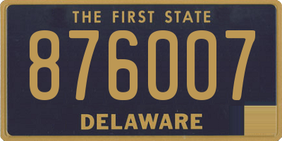 DE license plate 876007
