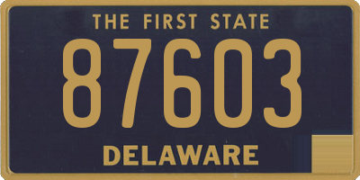 DE license plate 87603