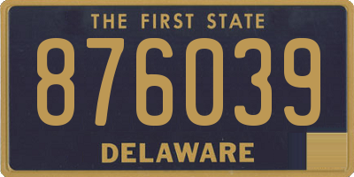 DE license plate 876039