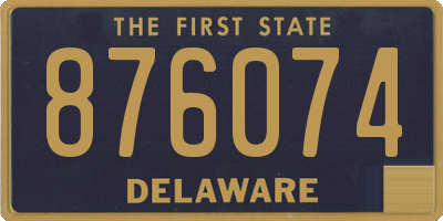 DE license plate 876074