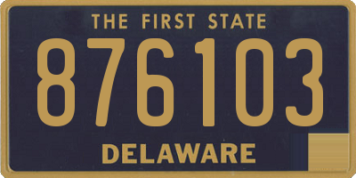 DE license plate 876103