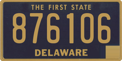 DE license plate 876106
