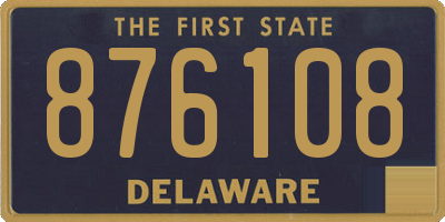 DE license plate 876108