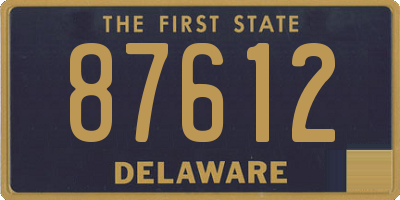 DE license plate 87612
