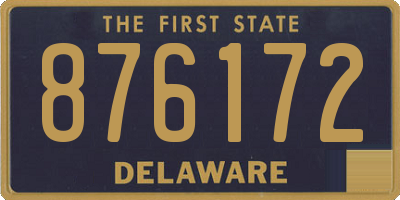 DE license plate 876172