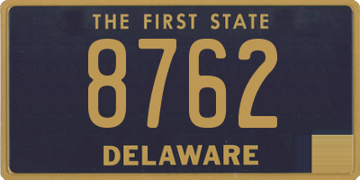DE license plate 8762