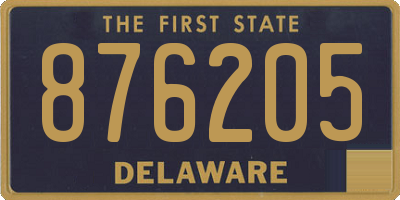 DE license plate 876205