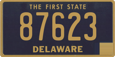 DE license plate 87623