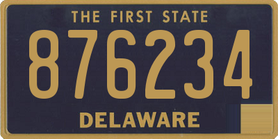 DE license plate 876234