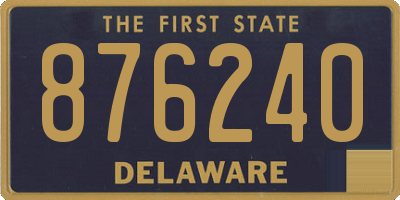 DE license plate 876240