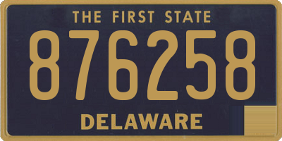 DE license plate 876258