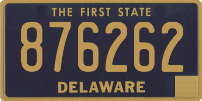 DE license plate 876262