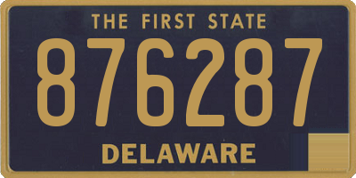 DE license plate 876287