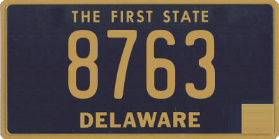 DE license plate 8763