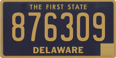 DE license plate 876309