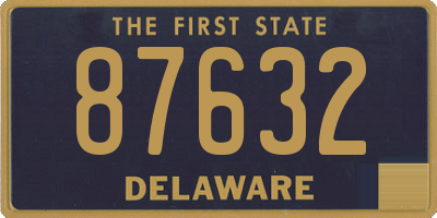 DE license plate 87632