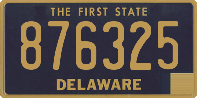 DE license plate 876325