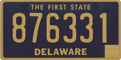 DE license plate 876331
