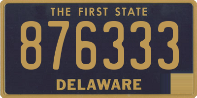 DE license plate 876333