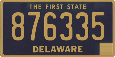 DE license plate 876335