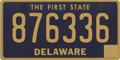 DE license plate 876336