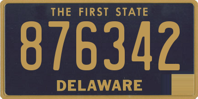 DE license plate 876342
