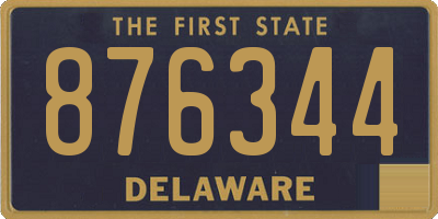 DE license plate 876344