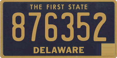 DE license plate 876352