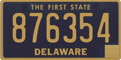DE license plate 876354