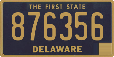 DE license plate 876356