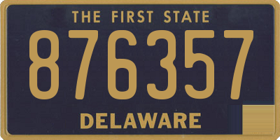 DE license plate 876357