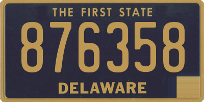 DE license plate 876358
