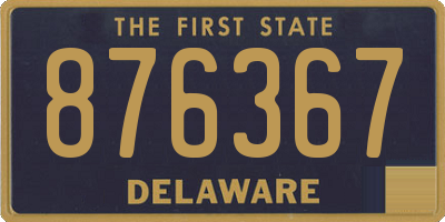 DE license plate 876367