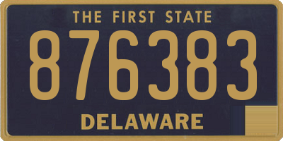 DE license plate 876383