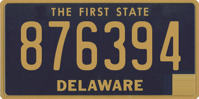 DE license plate 876394
