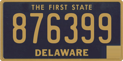 DE license plate 876399