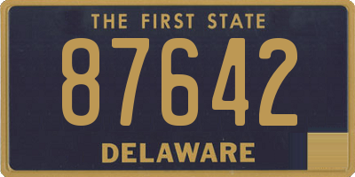 DE license plate 87642
