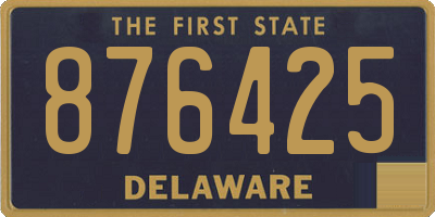 DE license plate 876425