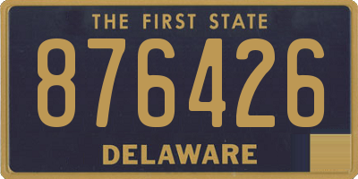 DE license plate 876426