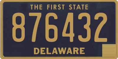 DE license plate 876432