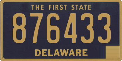 DE license plate 876433