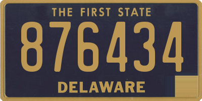 DE license plate 876434
