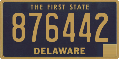 DE license plate 876442