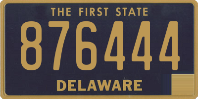 DE license plate 876444