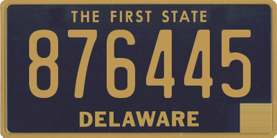 DE license plate 876445